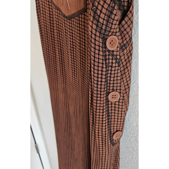 NAPA Valley Petites Size S Sundress  Embroidered Patchwork Buttons Hippie  BOHO - Picture 5 of 9